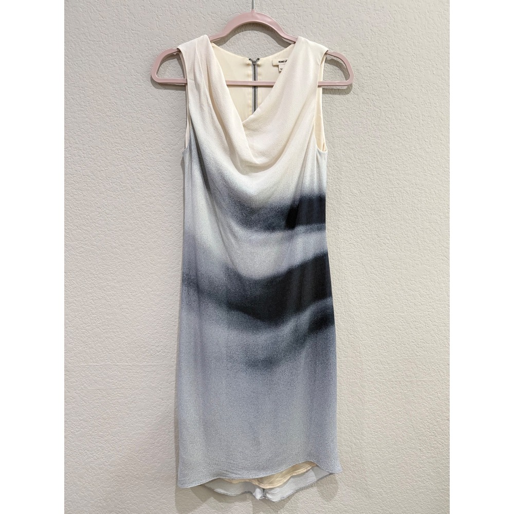 Helmut Lang Beam Shift Dress‎ Ombre Sz 0 XS Sleeveless Cowl Neck Quiet Luxury - Picture 2 of 7